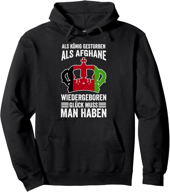Afghanistan König Afghan Afghane Afghanisches Pullover Hoodie