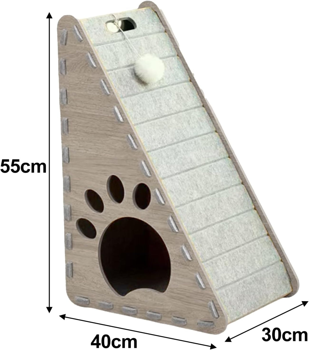 3-in-1Kratzbrett Katze, Road Kratzpads für Grosse Katzen, für Katzen Kratzen Spielen Ausruhen, Schüt