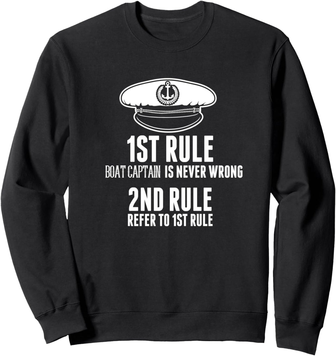 BOOTSKAPITÄN IST NIE FALSCH T-Shirt Hut Geschenke für Kostüm Sweatshirt
