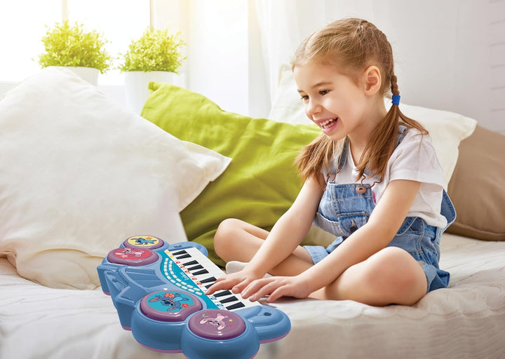 Lexibook, elektronisches Stitch-Keyboard mit Sitz und Mikrofon, 24 beleuchtete Tasten zum Musizieren