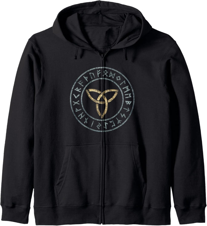 Triquetra Keltisch Nordisch Wikinger Mythologie Symbol Runen Kapuzenjacke