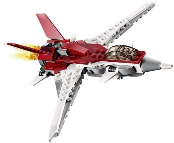 LEGO 31086 Creator Flugzeug der Zukunft, Raumschiff der Zukunft oder Roboter der Zukunft, 3-in-1 Bau