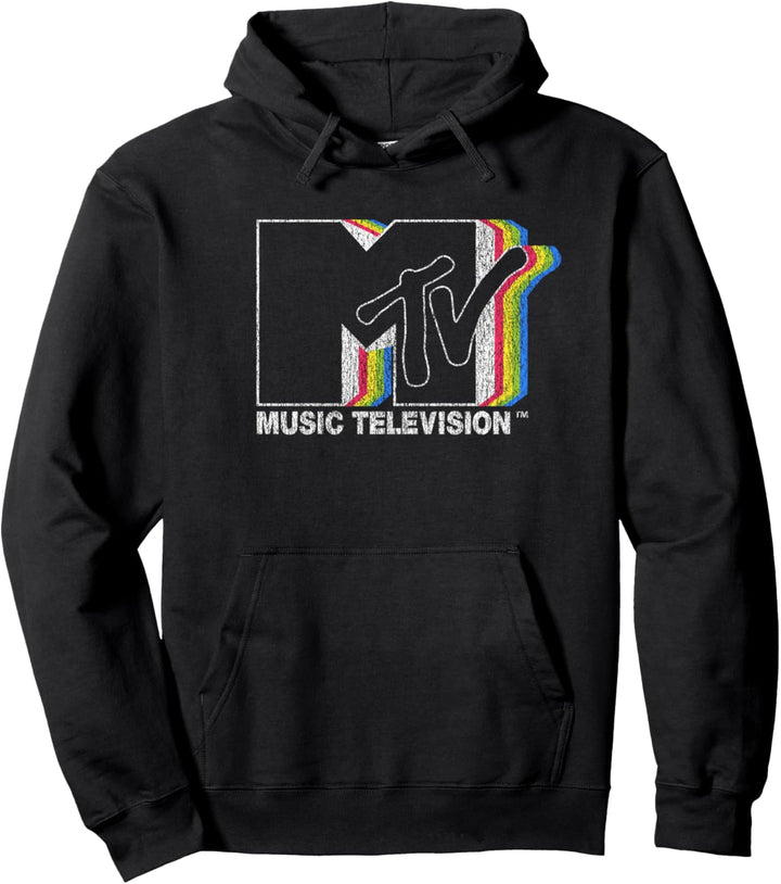 MTV Static Rainbow Logo Pullover Hoodie