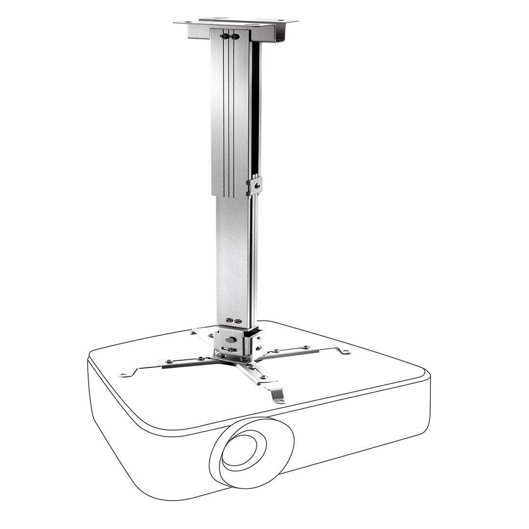 celexon universal Beamer-Decken-Halterung MultiCel4070S Silber | neigbarer, schwenkbarer & höhenvers