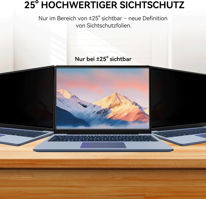 Blickschutzfilter für Laptop 15.6 Zoll 16:9 Sichtschutz, Blickschutzfolie Anti Blaulicht Blendschutz