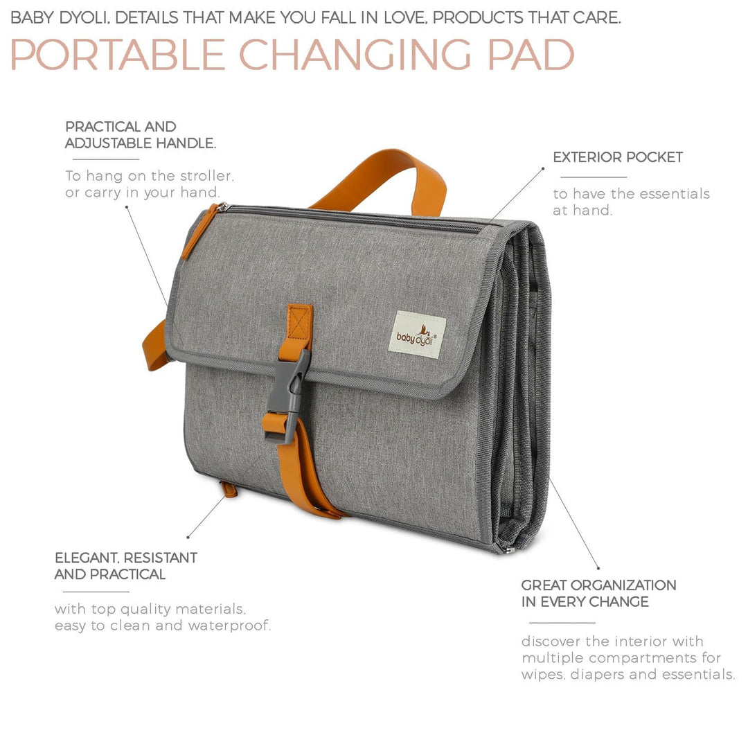 XL tragbare Wickeltasche. Die Wickeltasche ist eine abnehmbare Tasche mit 6 Fächern als Kulturtasche