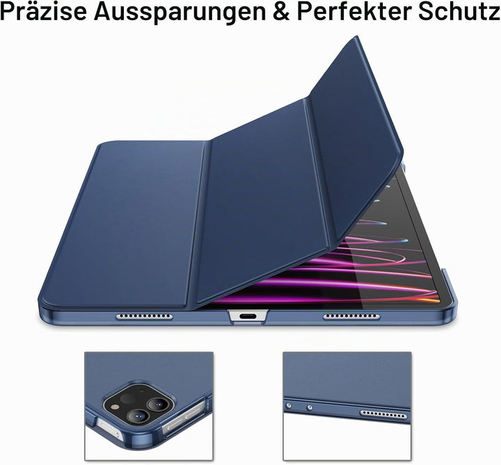 JETech Hülle für iPad Pro 12,9 Zoll (6./5. Generation, Modell 2022/2021), Unterstützung Pencil Aufla