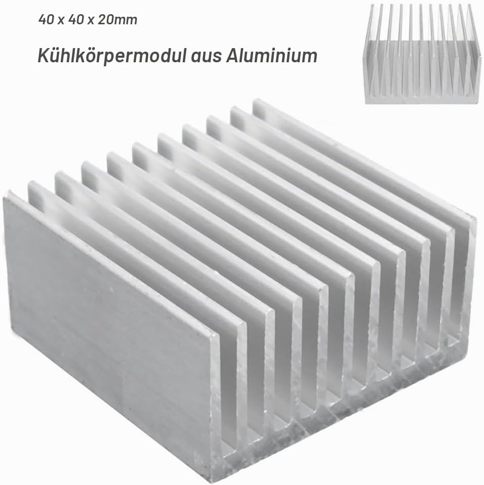 Aluminium-Chipsatz Kühlkörper Kühlkörper Kühlkörper Kühlflosse Silber für CPU LED Power Active Kompo