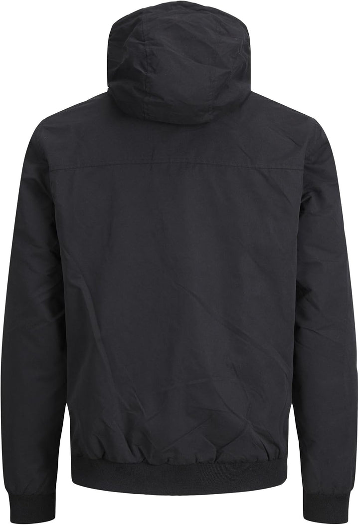 JACK &amp; JONES Herren Jjerush Blocking Hood Bomber Noos Jacke XS Black 1, XS Black 1
