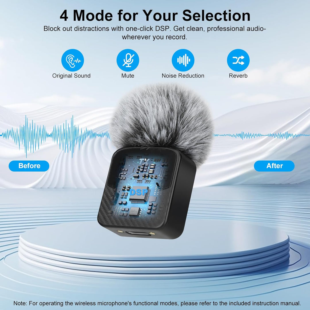 Mini Mic Lavalier Mikrofon für iPhone/iPad/Android,Mini Mikrofon Plug-Play Professionelles Rauschunt
