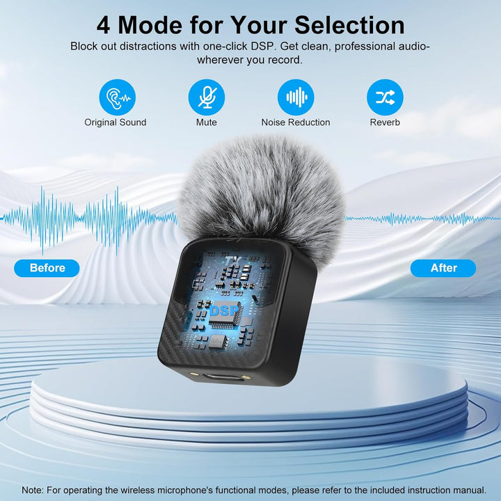 Mini Mic Lavalier Mikrofon für iPhone/iPad/Android,Mini Mikrofon Plug-Play Professionelles Rauschunt