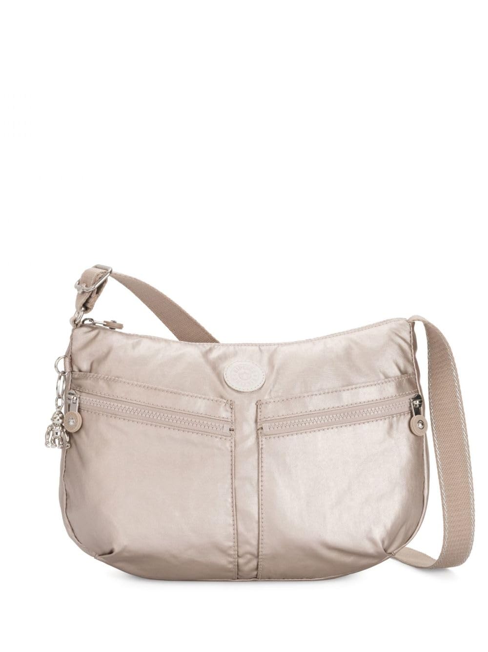 Kipling Damen Kipling Izellah Umh ngetasche mit zwei Fronttaschen, Silber (Metallic Glow), 33x23x12