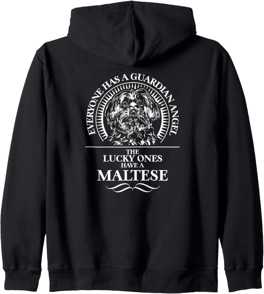 Malteser Maltese Guardian Angel Schutzengel Hund Hundespruch Kapuzenjacke