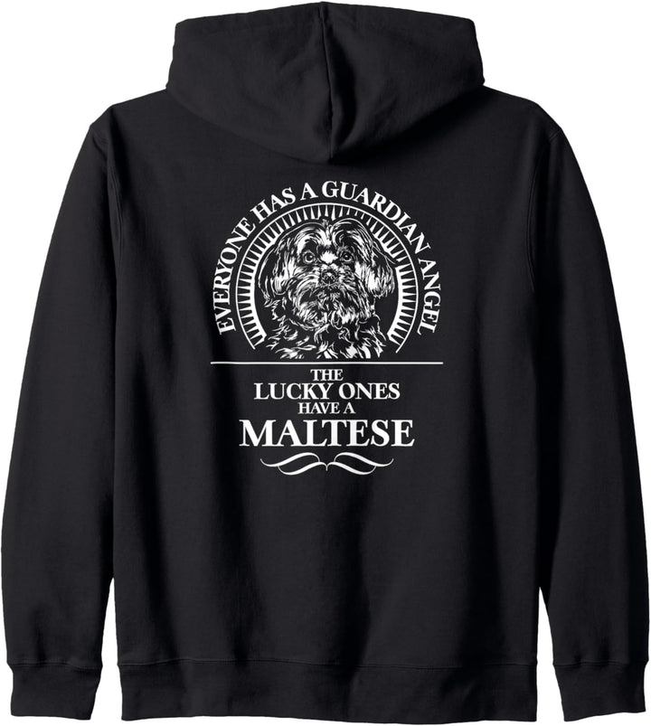 Malteser Maltese Guardian Angel Schutzengel Hund Hundespruch Kapuzenjacke