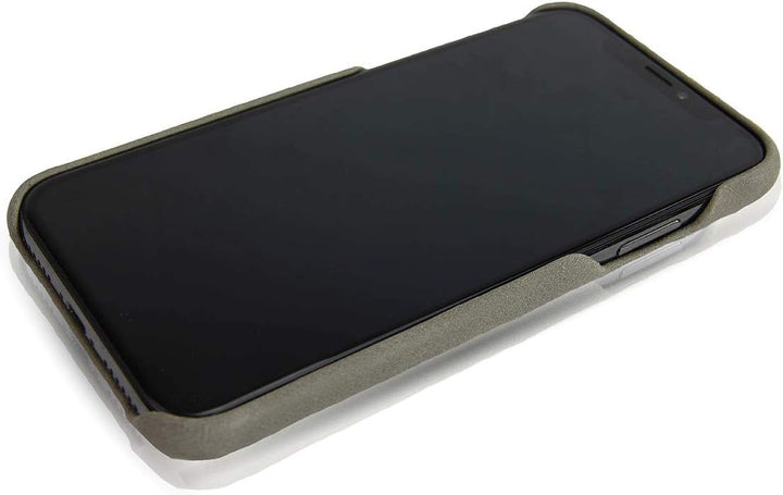 BULLAZO Menor Classic – Edle Hülle aus Leder, Kompatibel mit iPhone XR 10R, Grau, Grau