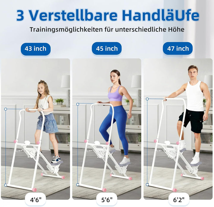 Vyrelis Stair Stepper für Zuhause, Stairmaster mit Einstellbarem 3 Stufen Widerstand für Ganzkörpert