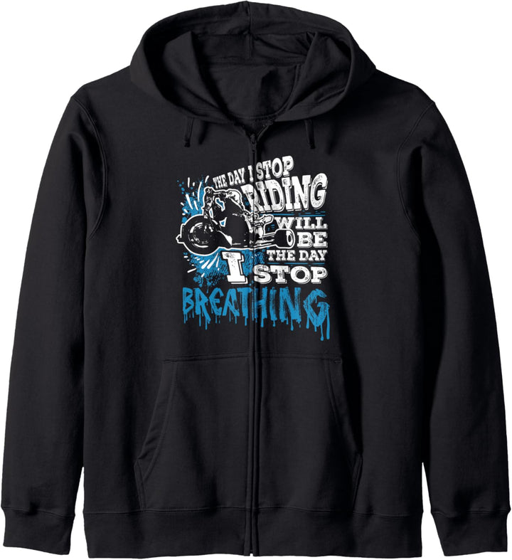 Der Tag An Dem Ich Lustiges Triker Motorrad Trike Bike Kapuzenjacke