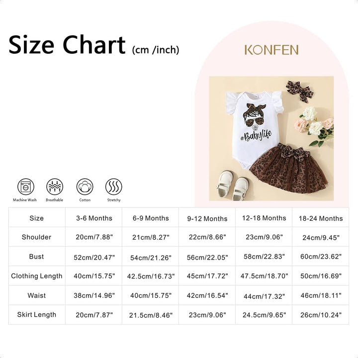 Baby Kleidung Mädchen Sommer Outfit, T-Shirt Rüschen Kurzarm Top + Leopardenmuster Netz Rock + Stirn