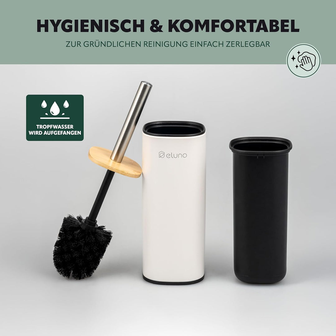 eluno Badezimmer Zubehör Set FRAMURA 2tlg. bestehend aus 1 Kosmetikeimer mit Soft-Close Deckel und 5