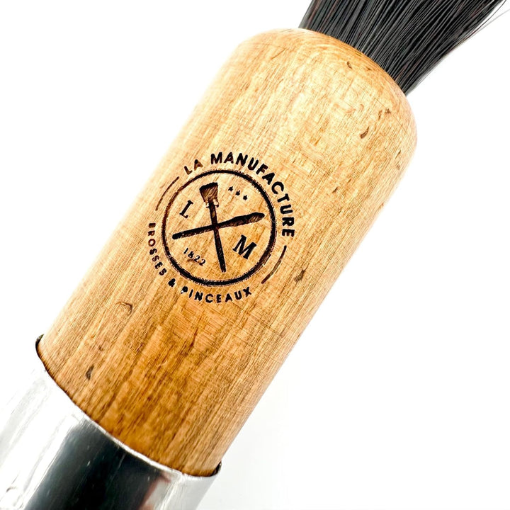 RBN Doppelseitige Naturfaser-Bürste für Pilze und Gemüse, Buchenholzgriff, Braun