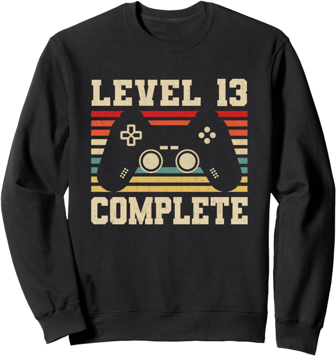 Level 13 Complete 13 Jahre Geburtstag Geschenk Video Gamer Sweatshirt