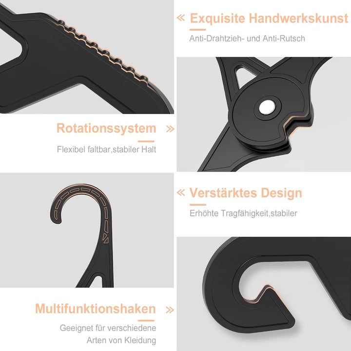 NICEDACK Premium Reisebügel Tragbare Klapp Kleiderbügel Super Bearing Collapsible Hanger Faltbare Kl