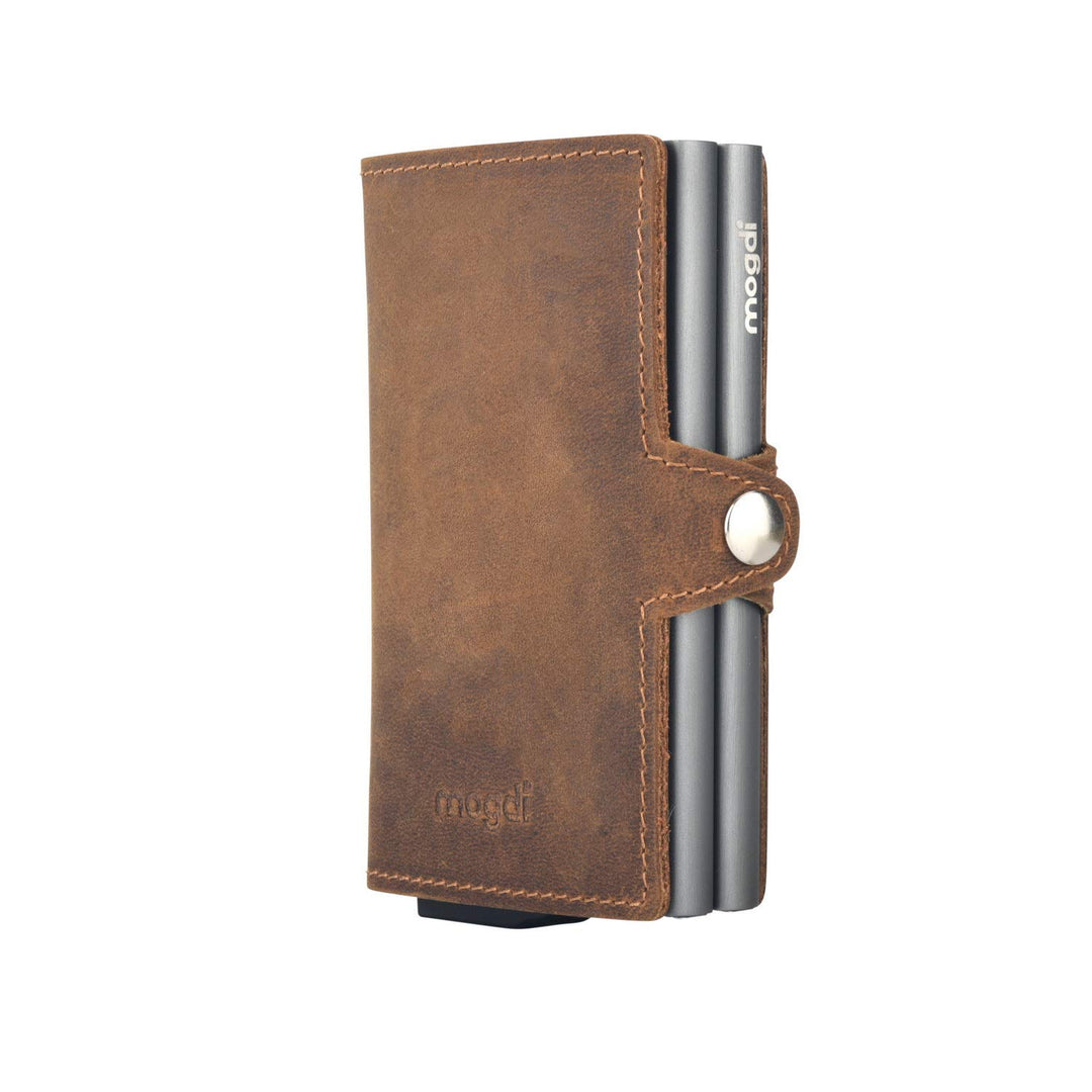 Premium Herren Portmonee RFID Schutz Kartenetui Business Geldbörse feinstes A++ Echtleder mogdi Nano