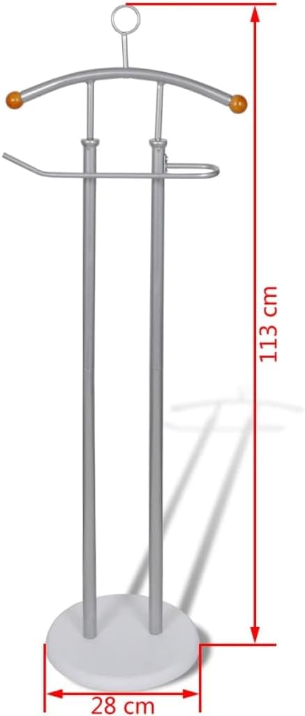 vidaXL Stummer Diener Herrendiener Kleiderständer für Mantel und Jacken Organizer Garderobe Metall