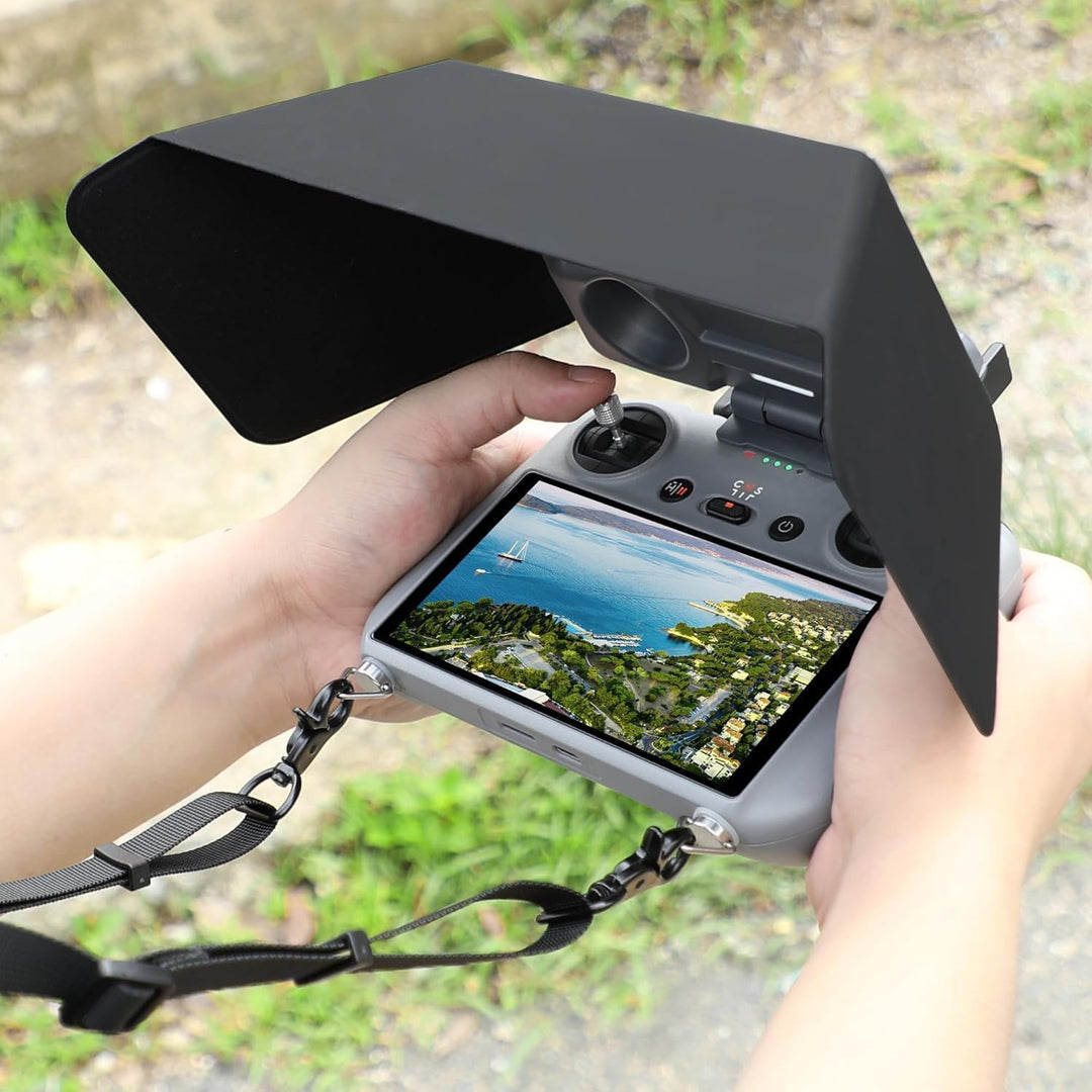 FPVtosky RC 2 Sun Hood Cover mit Lanyard für DJI Mini 5 Pro/4 Pro/DJI Air 3/3S Zubehör,Kit beinhalte