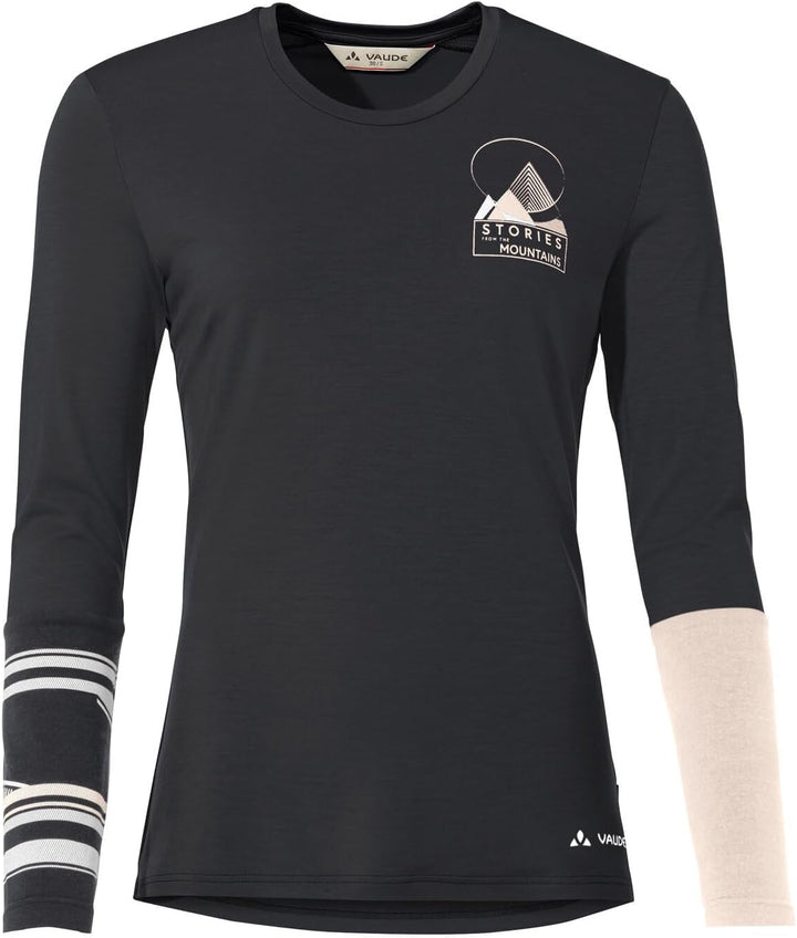 VAUDE Damen Women's Monviso Wool Ls T-Shirt T-Shirt 38 Schwarz, 38 Schwarz