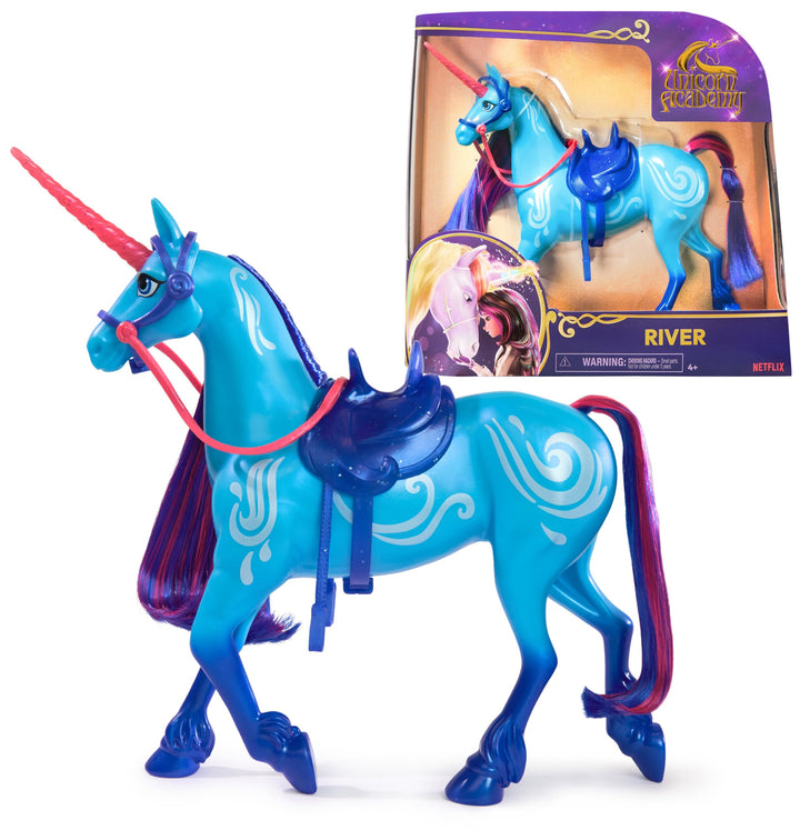 Unicorn Academy Einhorn River - ca. 28 cm grosses Einhorn von Isabel zur beliebten Netflix-Serie, mi