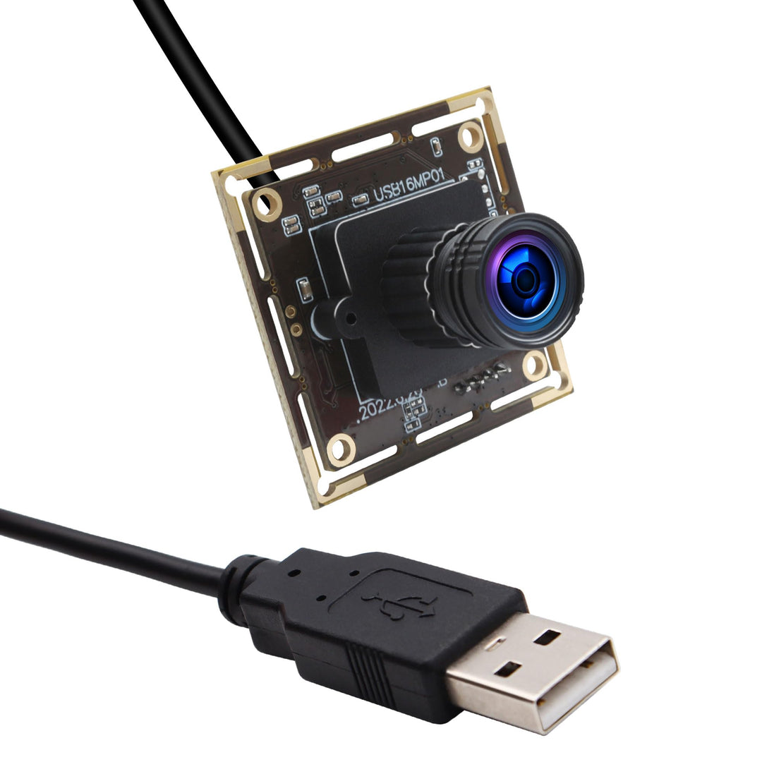 ELP 16MP USB-kameramodul Ultra HD 3496P USB-Kamera mit IMX298 Bildsensor Webcam, Plug and Play Embed