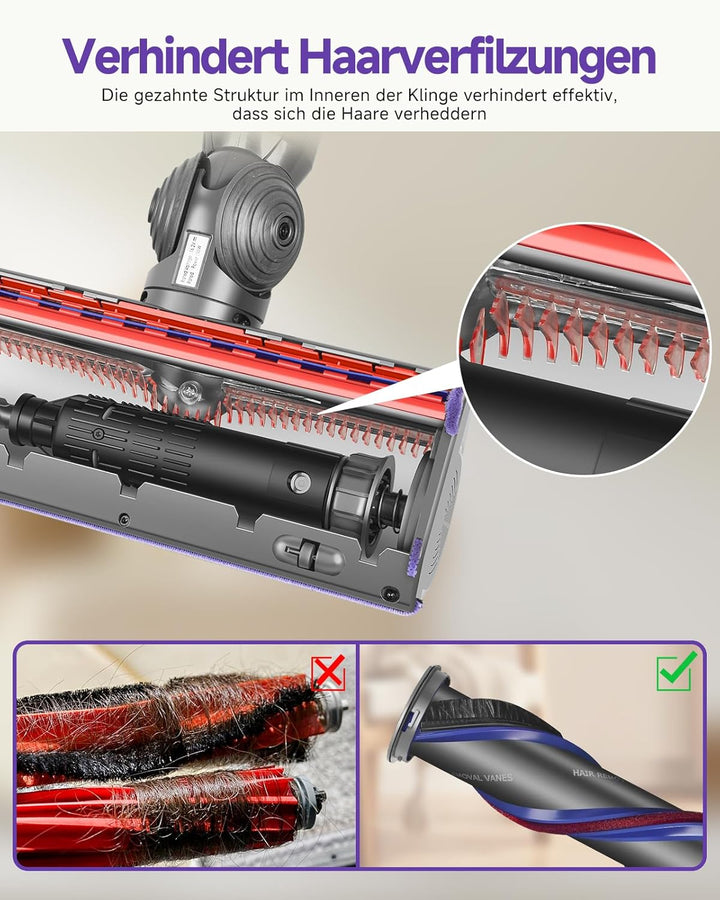 V11 Bodendüse für Dyson V15 V10 V8 V7 SV10 SV11 SV12 SV14 SV15,Torque Drive Bürste,Anti-Tangle,Einst
