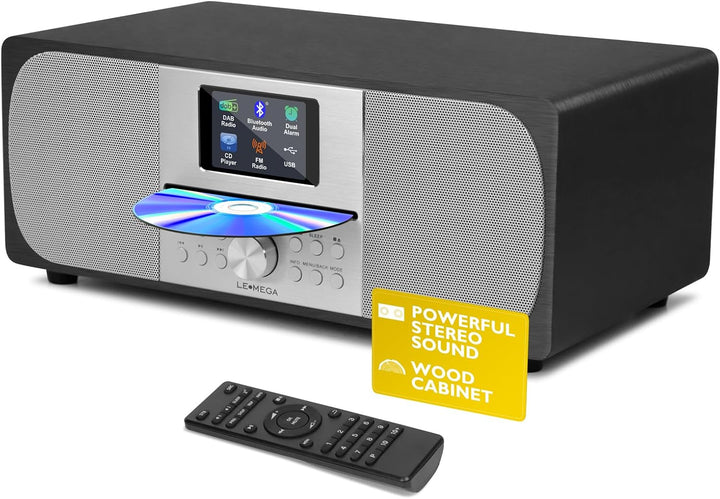 Stereo Digitalradio CD-Player | HiFi-System | DAB+, USB MP3, Bluetooth5.3, UKW | Leistungsstarkes St