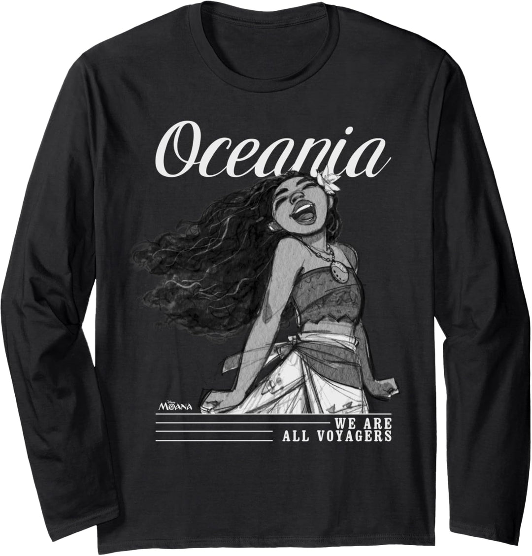 Disney Moana Oceania We Are All Voyagers Sketch Langarmshirt