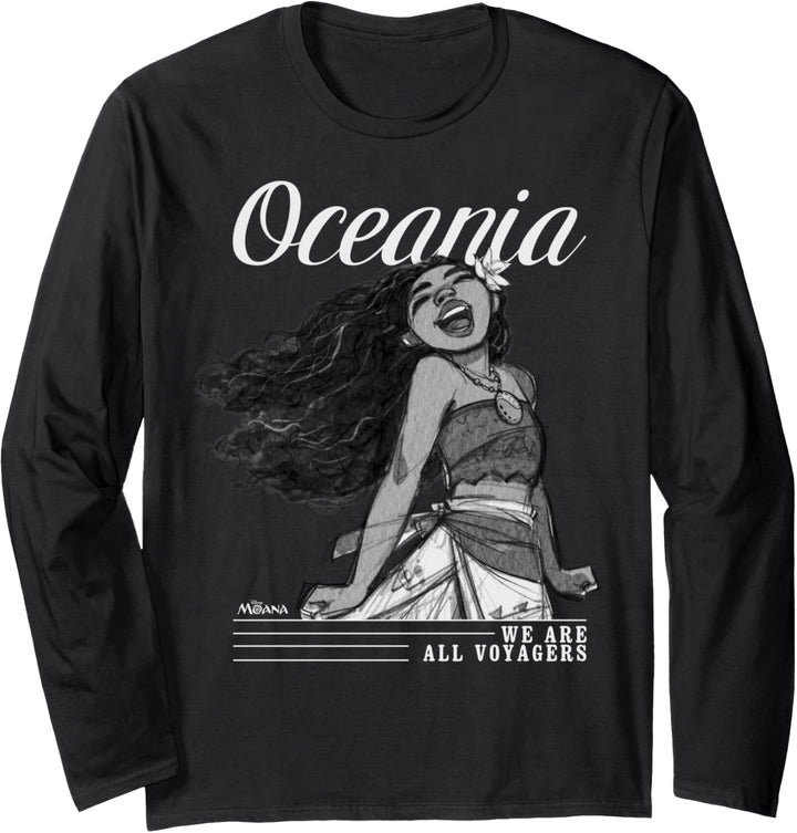 Disney Moana Oceania We Are All Voyagers Sketch Langarmshirt