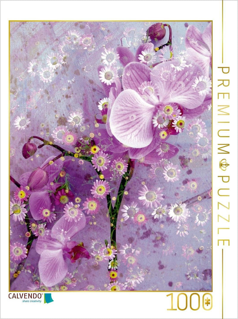 CALVENDO Puzzle Verspielte Romantische Rosa Orchidee 1000 Teile Lege-Grösse 48 x 64 cm Foto-Puzzle B