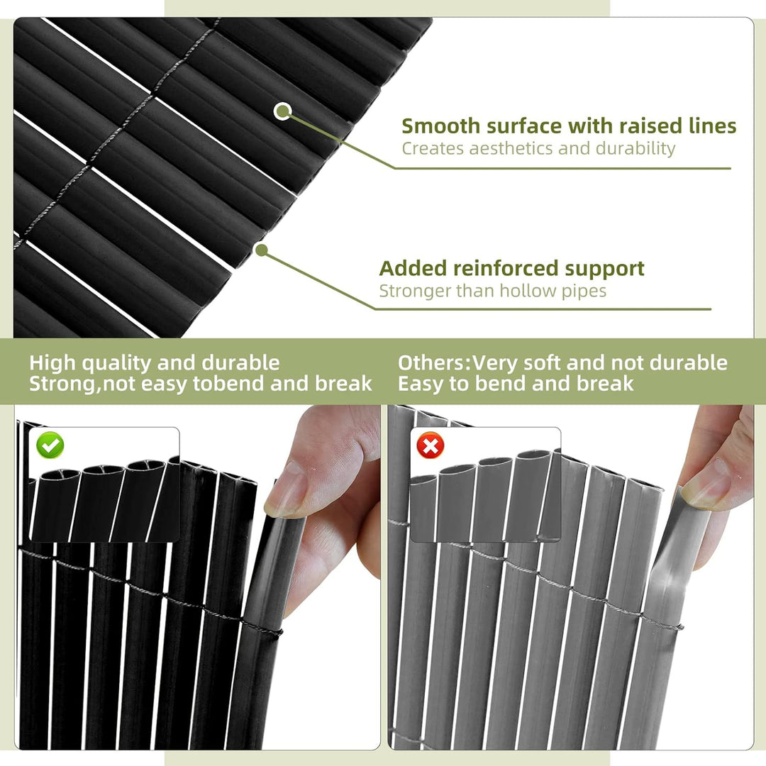 CCLIFE PVC Sichtschutzmatte Sichtschutz Sichtschutzzaun Windschutz UV-beständig für Balkon Garten Te