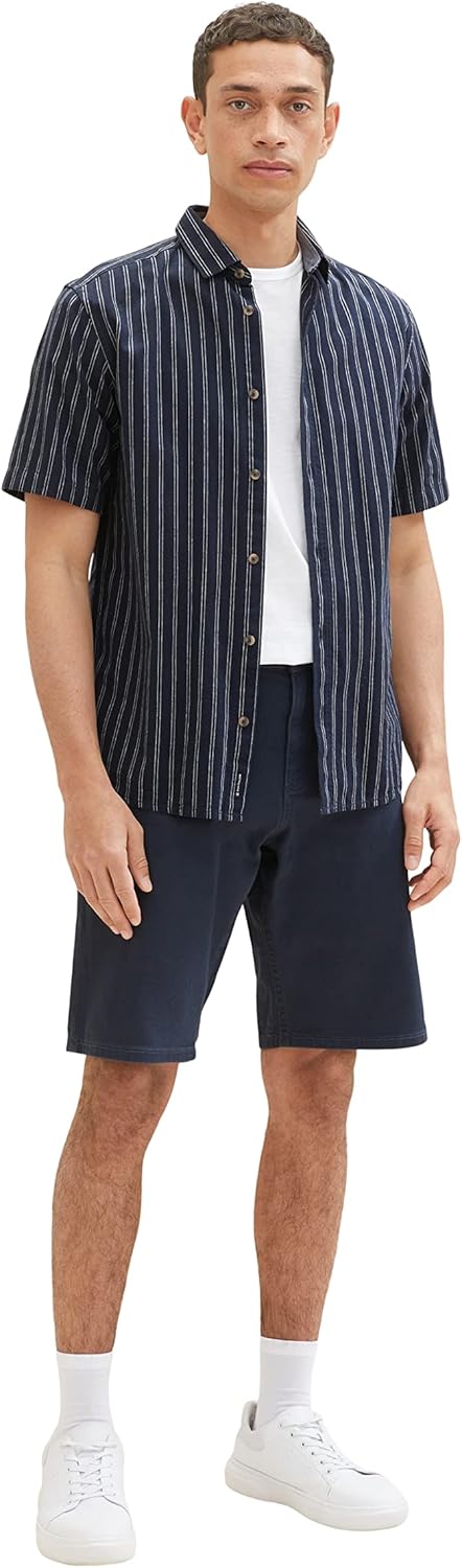 TOM TAILOR Herren Relaxed Fit Bermuda Shorts 31 10668 - Sky Captain Blue, 31 10668 - Sky Captain Blu