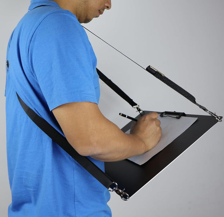 Aluminium-Klemmbrett, A4-Grösse (24,1 x 32,4 cm), zwei Clip-Klemmbretter mit 160 cm verstellbarem Sc