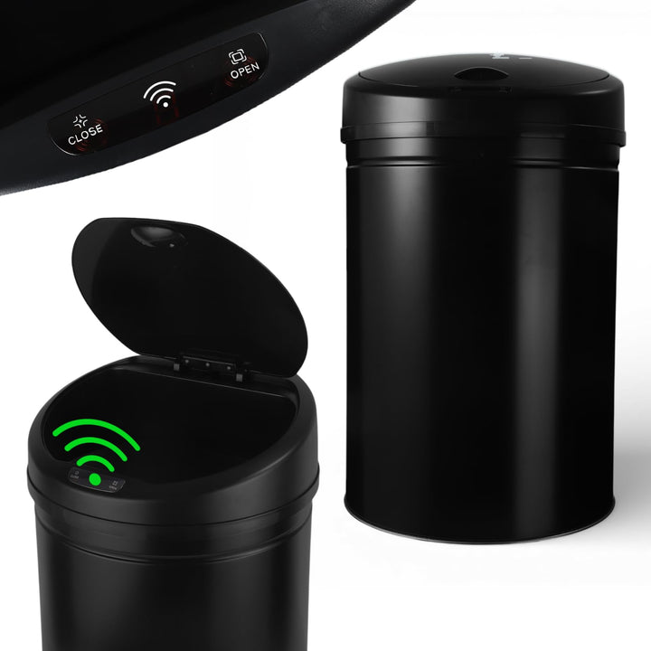 Allyson® Sensor Mülleimer Küche mit Sensor 30L – Automatik Abfalleimer Edelstahl mit Soft-Close Deck