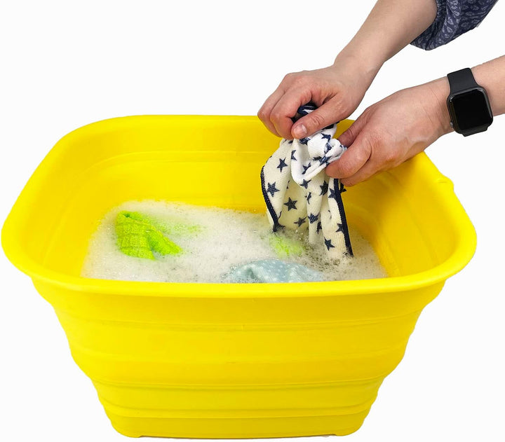 SAMMART 15L zusammenklappbare Wanne – Faltbare Geschirrwanne – tragbares Waschbecken – platzsparende