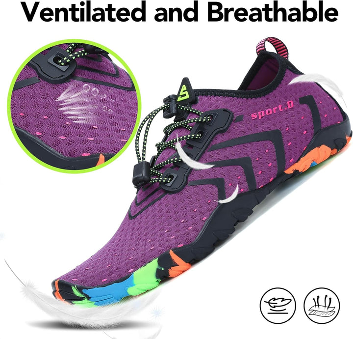 SAGUARO Badeschuhe Strandschuhe Aquaschuhe Wasserschuhe Surfschuhe Schwimmschuhe für Damen Herren Ki