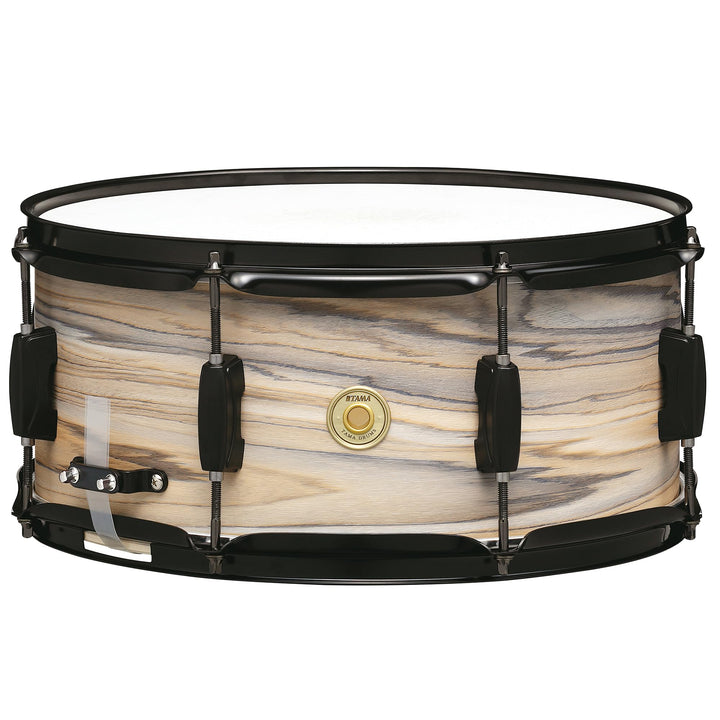 TAMA WP1465BK-NZW Snare Drum - 6.5" x 14" - Natural Zebra Wood
