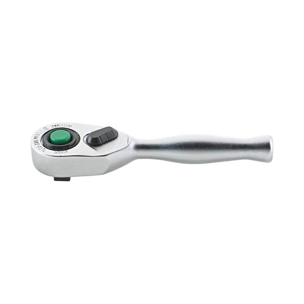 STAHLWILLE 418QR l 1/4“ Mini-Ratsche l kompakte Knarre mit QR Sicherheitsverriegelung l schlanker St