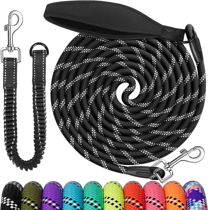 Aystkniet Bungee Schleppleine für Hunde 3M 5M 9M 10M 15M 20M 30M, Schockabsorbierende Hundeleine mit