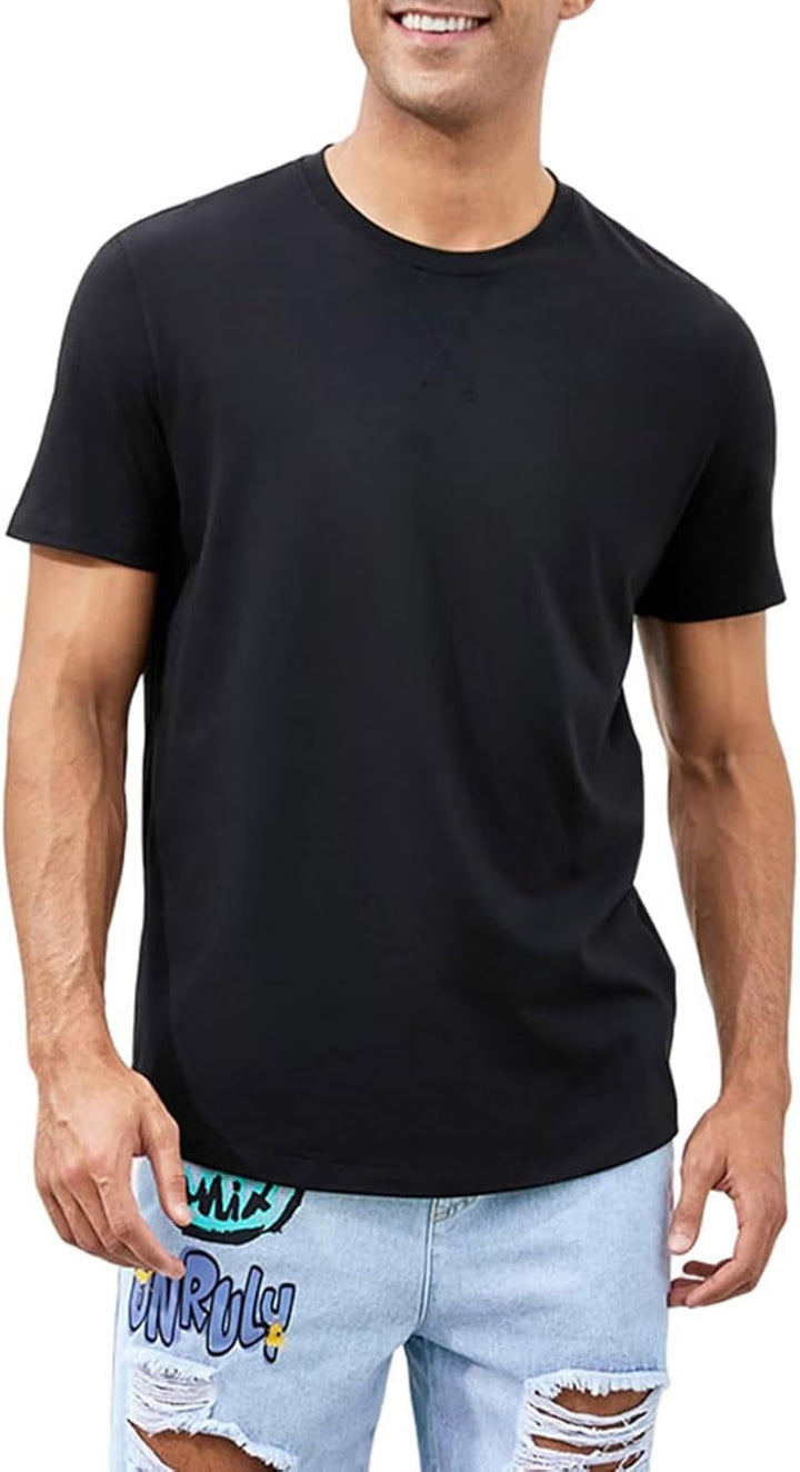 JMIERR 3 Pack T Shirt Herren Sommer Basic Einfarbig T-Shirt Baumwolle Slim Fit Hemd Kurzarm Sportwea