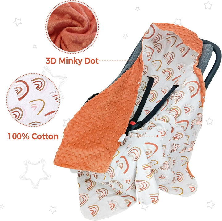 Miracle Baby Einschlagdecke Babyschale Sommer Baumwolle Reversible Decke Universal Kuscheldecke 90x9