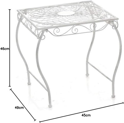 CLP Eisentisch Zarina in nostalgischem Design I Robuster Gartentisch mit kunstvollen Verzierungen, F