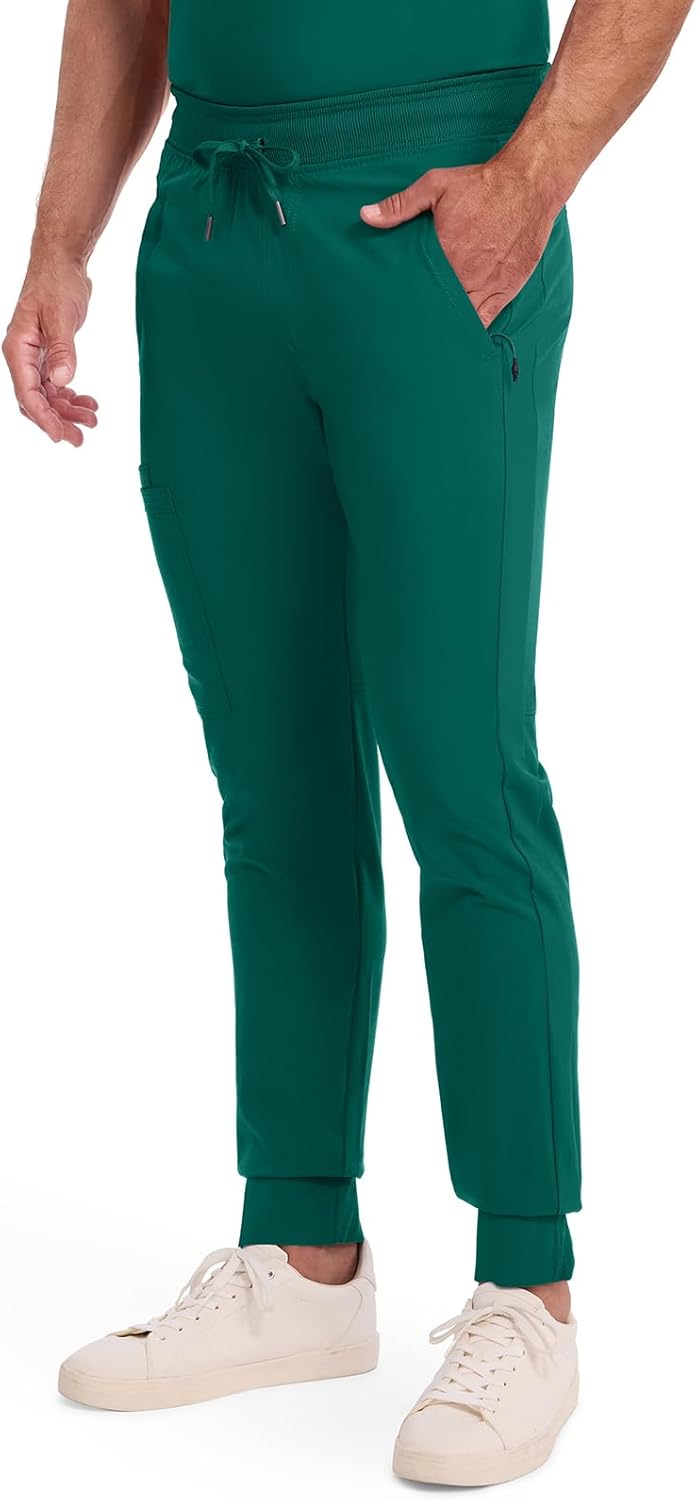 Jogger Scrubs for Men – 4-Way Stretch with Drawstring Elastic Waist, Cargo Pockets, Superior Perform